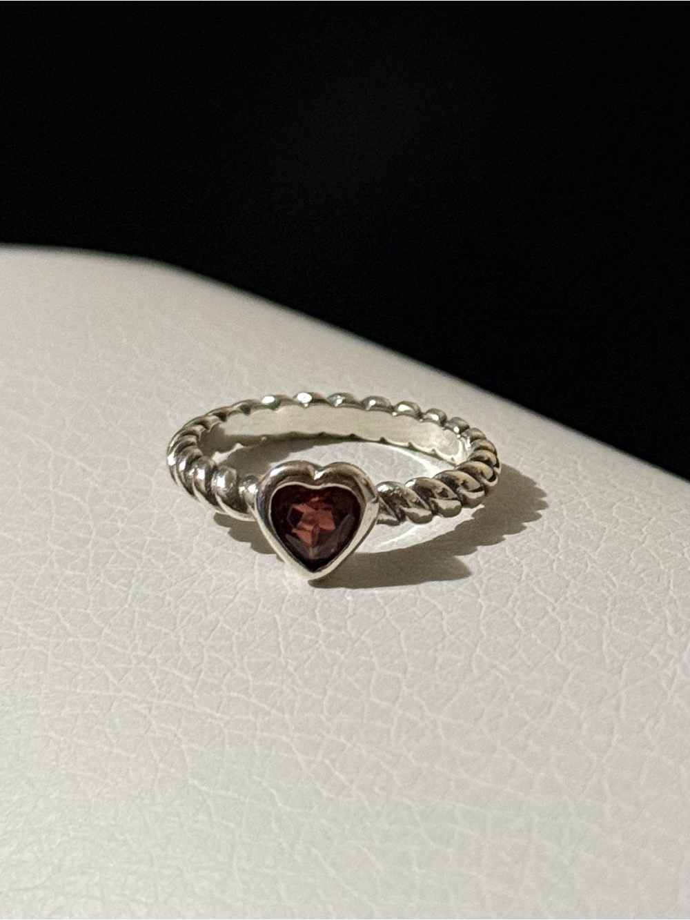 James Avery Gemstone Heart Twisted Wire Ring